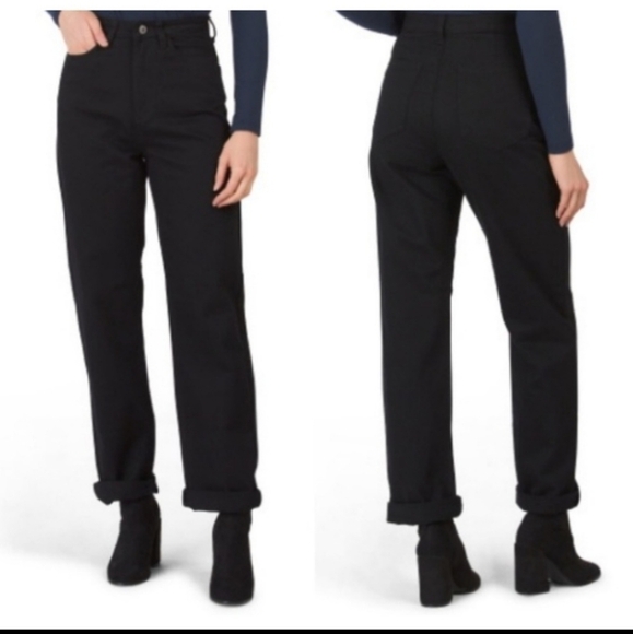 New WeWoreWhat High Waisted Rigid Denim Mom Black Jeans NWT Size 25 - Picture 5 of 5